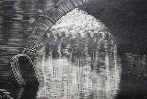 Jan Veringa - "Lente " Overveen - grote houtsnede kopen? Bied vanaf 100!