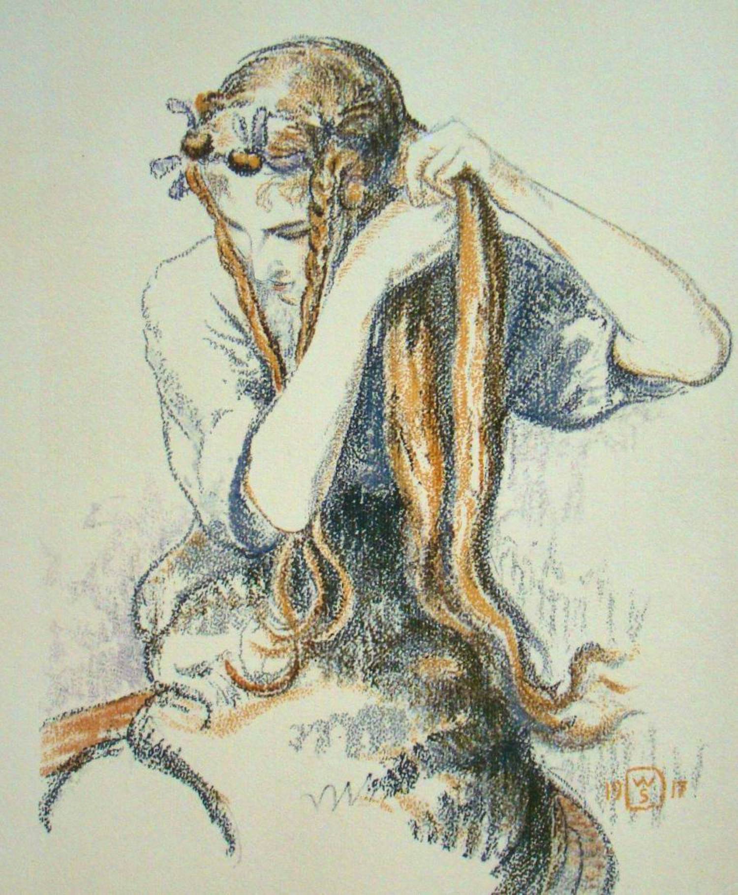 Walter Sauer - Jong meisje met vlechten - 1930 - Heliogravure - Gesigneerd en gedateerd kopen? Bied vanaf 100!