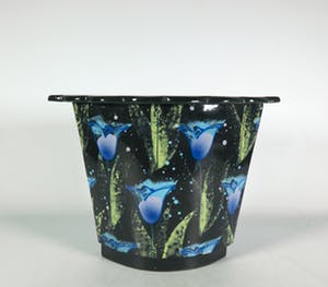 Jan Kamphuis - Aardewerk, Brede vaas met geschulpte rand kopen? Bied vanaf 1!