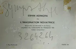 George Ebrin Adingra - Abstract portret met overlappende figuren, Parijs 1970 kopen? Bied vanaf 140!