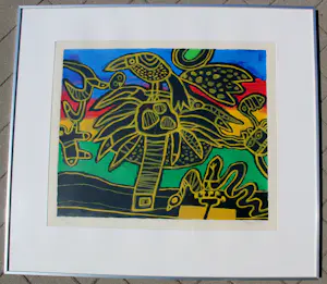 Buy Corneille - Ingelijste zeefdruk: "Oiseau né du Paysage" - 1992 (nette lijst!)? Bid from 375!