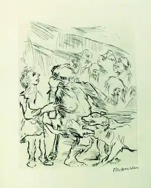 Oskar Kokoschka - Dionysos und Xanthias Begegnen der Empuse. Erscheinung des Chors der Eingeweihte verkauft für € 90!