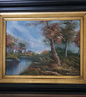 Robert De Man - Landschap met rivier en boerderij kopen? Bied vanaf 75!