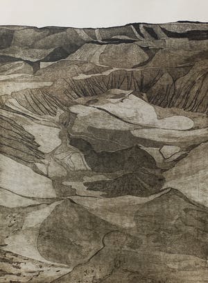 Antony van Lieshout - Zilverzandgroeve Waubach, aquatint ets kopen? Bied vanaf 40!