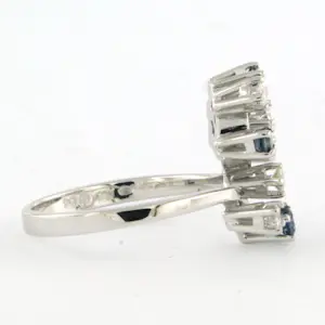 14k gouden ring met saffier en briljant geslepen diamant tot. 0.25ct kopen? Bied vanaf 500!