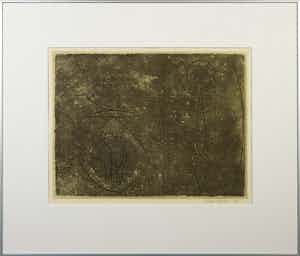 Wout van Heusden - Ets, Zonder titel - Ingelijst verkocht voor € 1!