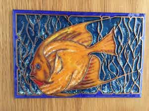 Emaille plaat van een Vliegvis verkocht voor € 1!