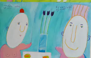 Wouter Stips - Kleurenzeefdruk ETEN OP DE DIJK.... Handgesigneerd kopen? Bied vanaf 69!