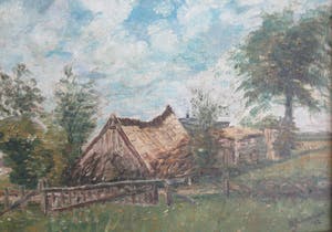 Niet of onleesbaar gesigneerd - Landschap met hut kopen? Bied vanaf 1!