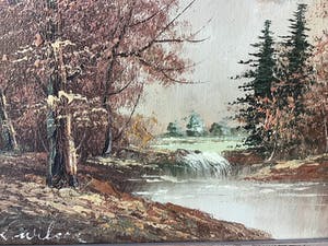 Niet of onleesbaar gesigneerd - Winter ,bos en water. kopen? Bied vanaf 1!