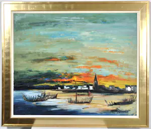 AcheterPaul Permeke - Port-Louis, Bretagne - olie op doek - 100x120 - 1965? Enchérissez de 650!