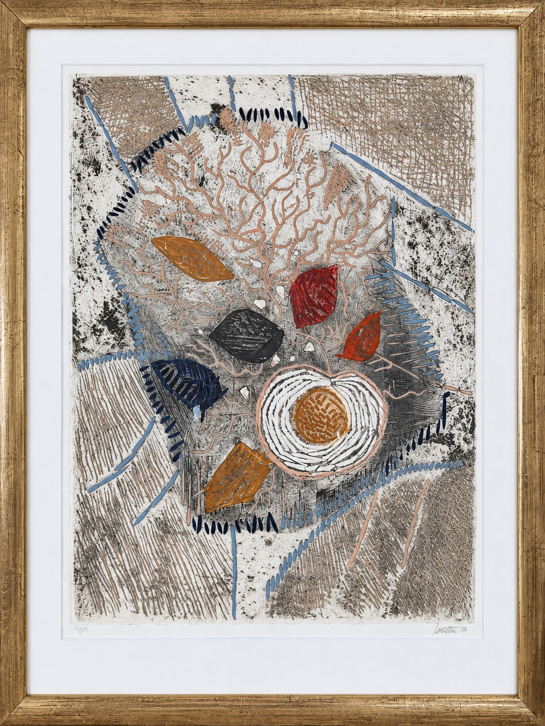 AcheterLouttre B. - (1926-2012) - Originele handgesigneerde kleurenets - nr. 54/65 - fraai ingelijst? Enchérissez de 350!