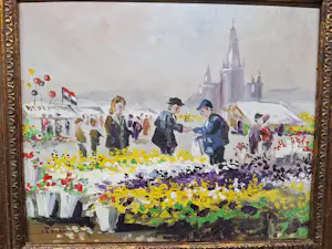 Henk Poeder - Personen op een Bloemenmarkt kopen? Bied vanaf 90!