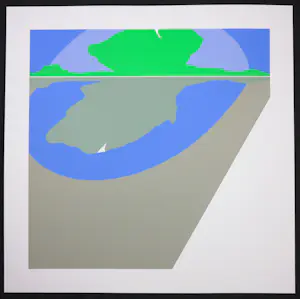 Hans Landsaat - Zeefdruk, Vlaamse weerspiegeling kopen? Bied vanaf 40!