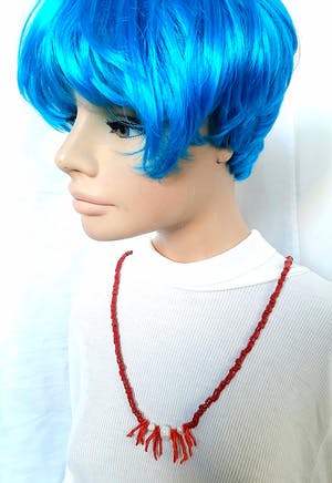 Niet of onleesbaar gesigneerd - Collier echt Bloedkoraal en echt Parels kopen? Bied vanaf 1!