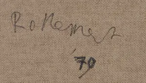 Rob van Hemert - Olieverf op doek, Stoel en tafel - Ingelijst kopen? Bied vanaf 1!