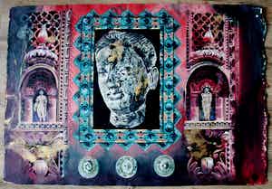 Gerti Bierenbroodspot - grote zeefdruk: Gandhara - 2004 verkocht voor € 125!