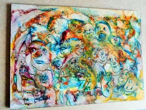 Carla Schot - Olieverf - In de onderwereld [no.17] kopen? Bied vanaf 30!