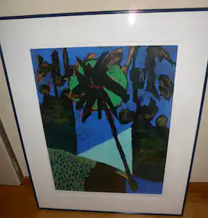 Jeroen Krabbé - Zeefdruk, Landschap, Gesigneerd, vendu pour 130€ !