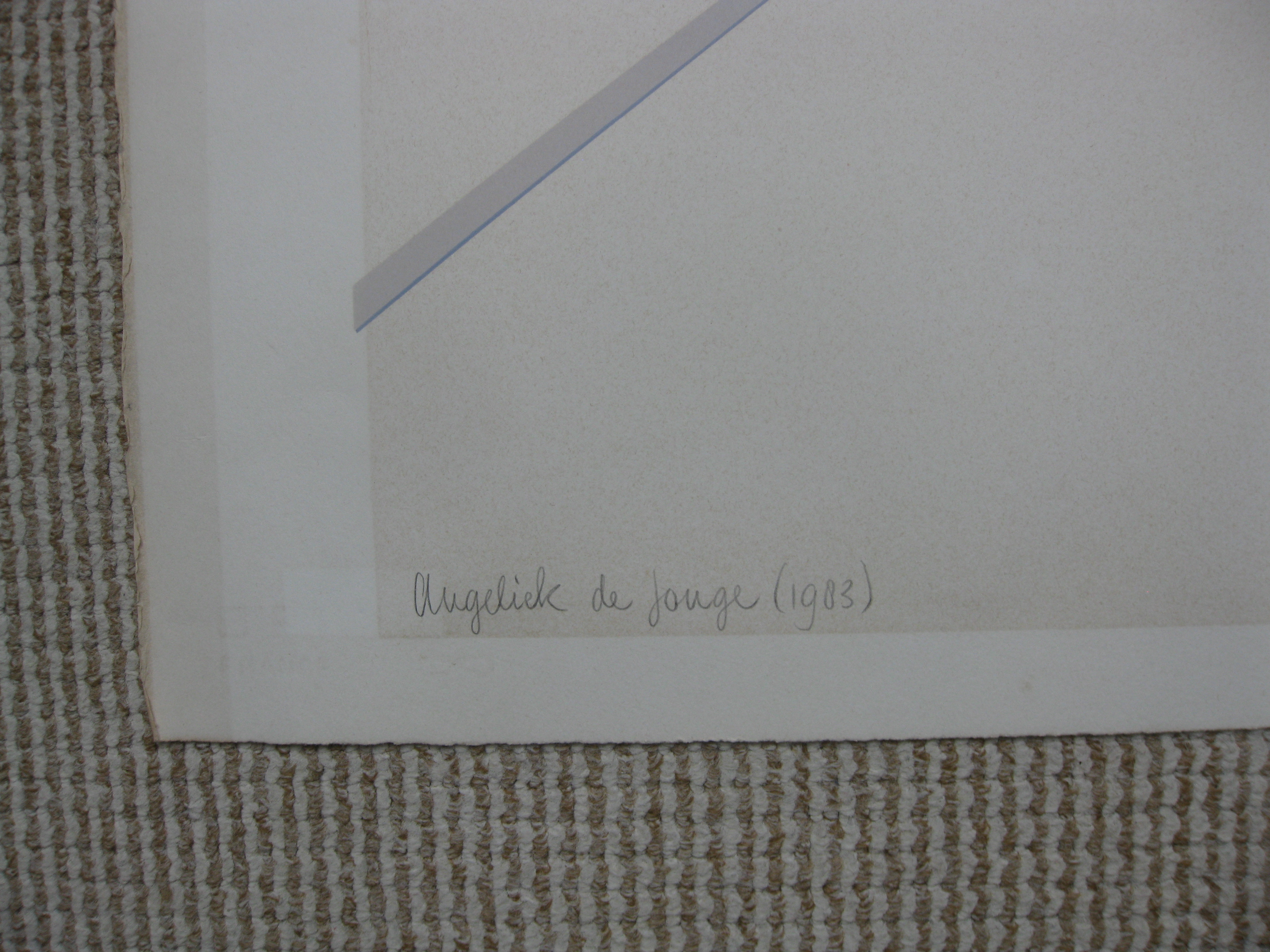 Angeliek de Jonge - "Gangen". Litho 16/17 e.d.  kopen? Bied vanaf 1!