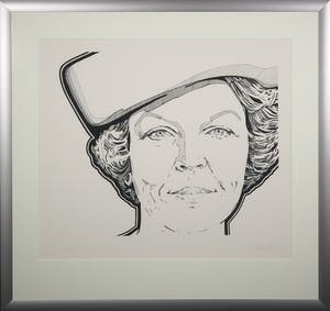 Marte Roling - Zeefdruk, Beatrix - Ingelijst (Groot) kopen? Bied vanaf 150!