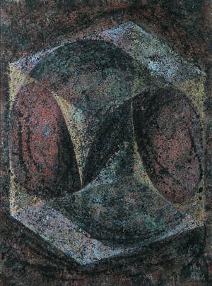 Piet van Mook - Gemengde techniek op board, Zonder titel - Ingelijst kopen? Bied vanaf 1!