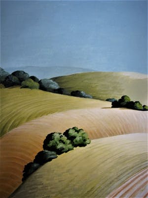 Erna van Mondfrans - Groot olieverf "Frankrijk Landschap Ariège Pyreneeën" gesigneerd kopen? Bied vanaf 80!