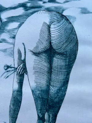 Nicolaas Wijnberg - handgesigneerde ets | 'Naakte vrouw op de rug gezien' | 1972 (ZELDZAAM WERK) kopen? Bied vanaf 100!