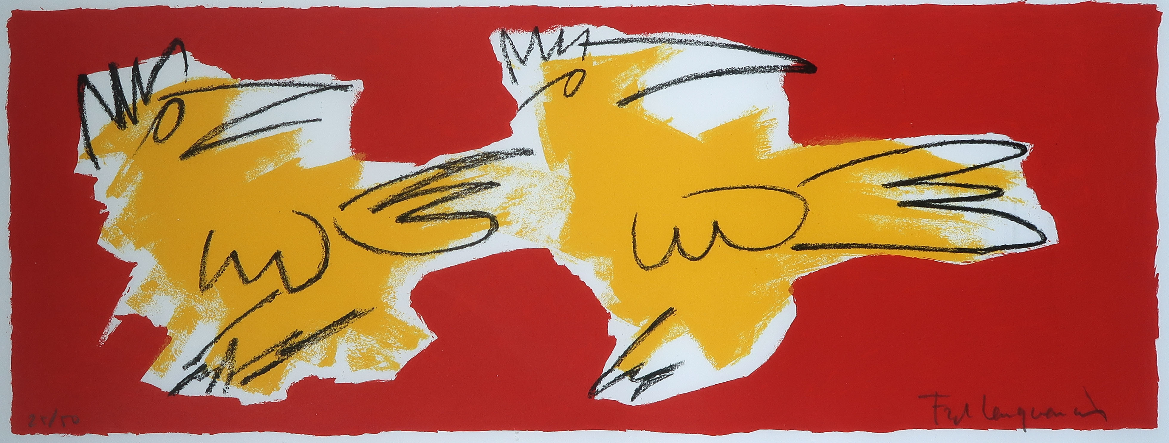 Frank Lengvenius - Zeefdruk, Vogel I - Ingelijst (Groot) kopen? Bied vanaf 35!