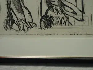 Lucebert - Ingelijste ets , Meisje Zes – 1967 – Oplage van slechts 30 ex. kopen? Bied vanaf 500!