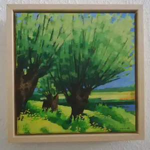 Willem Visser - Wilgen in landschap kopen? Bied vanaf 50!