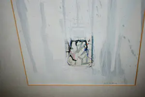 Ruud van der Beele - Gemengde techniek op papier - Abstract - Ingelijst kopen? Bied vanaf 20!