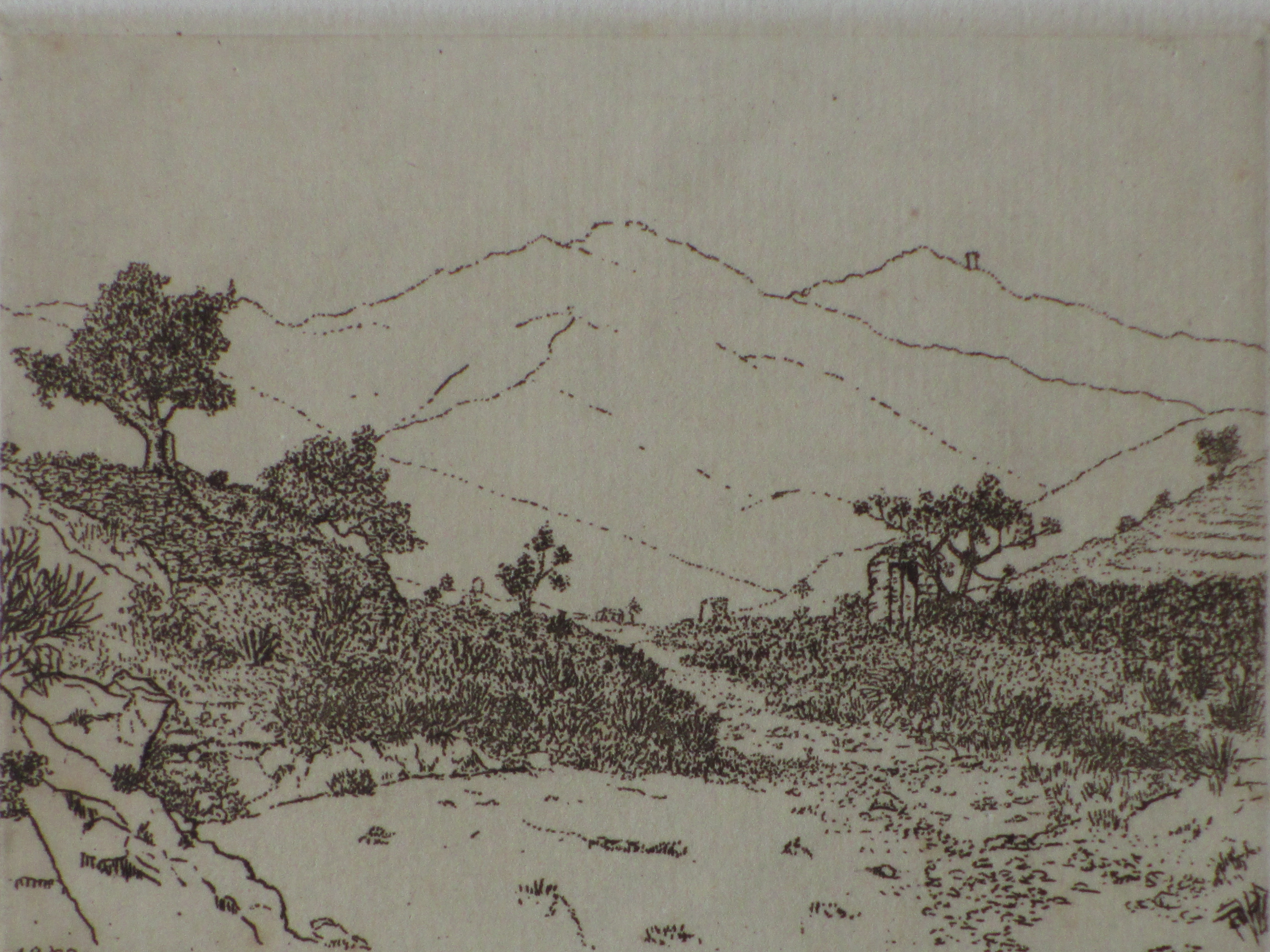 Lodewijk Bosch - Landschap bij Collioure - Droge naald ets kopen? Bied vanaf 1!