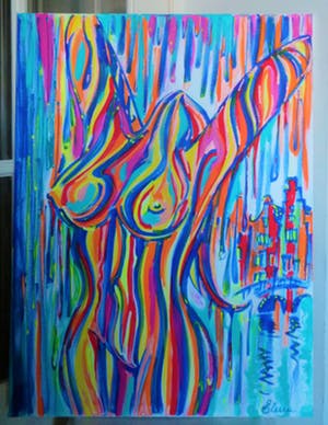 Elena Polyakova - Abstract in the rain kopen? Bied vanaf 250!