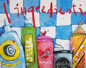 Selwyn Senatori - L'ingredienti - zeefdruk - ingelijst - gesigneerd - 150 ex kopen? Bied vanaf 1!