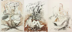 Fernando Lange Walton - Lot van drie aquarellen, Zonder titel kaufen? Bieten Sie von 1!