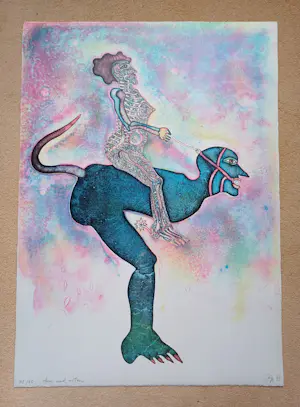 Bernhard Jäger - 'Oben und unten', litho kopen? Bied vanaf 49!