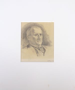 Wim Steijn - Potloodtekening, Portret man kopen? Bied vanaf 1!