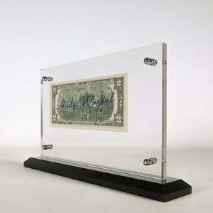 Andy Warhol - Handgesigneerde 2 Dollar Bill kopen? Bied vanaf 1!