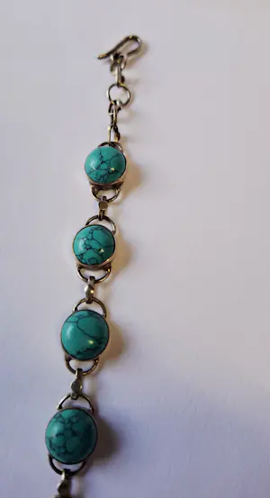 Nieuw  Sterling zilveren armband gezet met Turkoois. kopen? Bied vanaf 75!