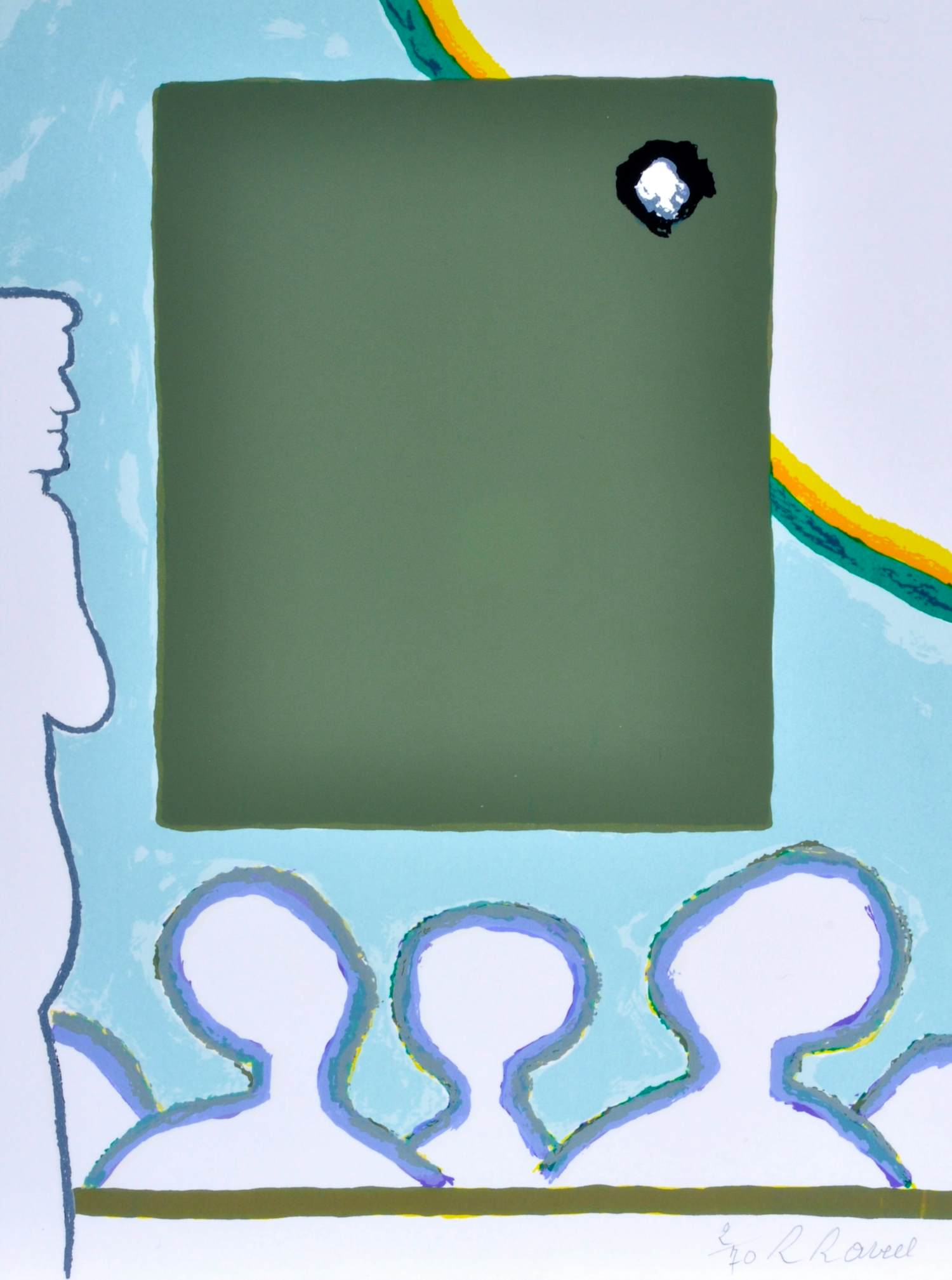 Roger Raveel - Aanschouwen - Zeefdruk - Gesigneerd - 39x29,5 cm - 1997 kopen? Bied vanaf 1250!