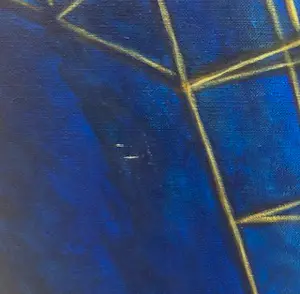 Mariano Maturana - Olieverf op doek, Rotterdam bij nacht - Ingelijst (Zeer groot) kopen? Bied vanaf 150!