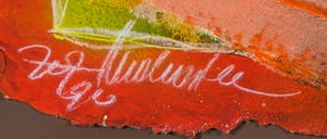 Theo Koster - Zeefdruk en collage, Love escape - Ingelijst kopen? Bied vanaf 1!