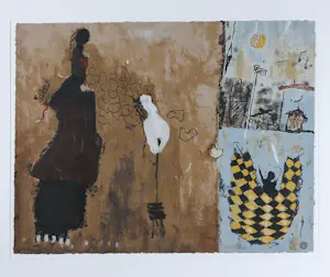 Liesbeth Rahder - Zeefdruk, In the mood for II - Ingelijst kopen? Bied vanaf 25!