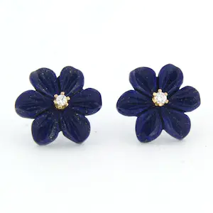 18k rose gouden oorknoppen met lapis lazuli en briljant geslepen diamant 0.08 ct kaufen? Bieten Sie von 185!