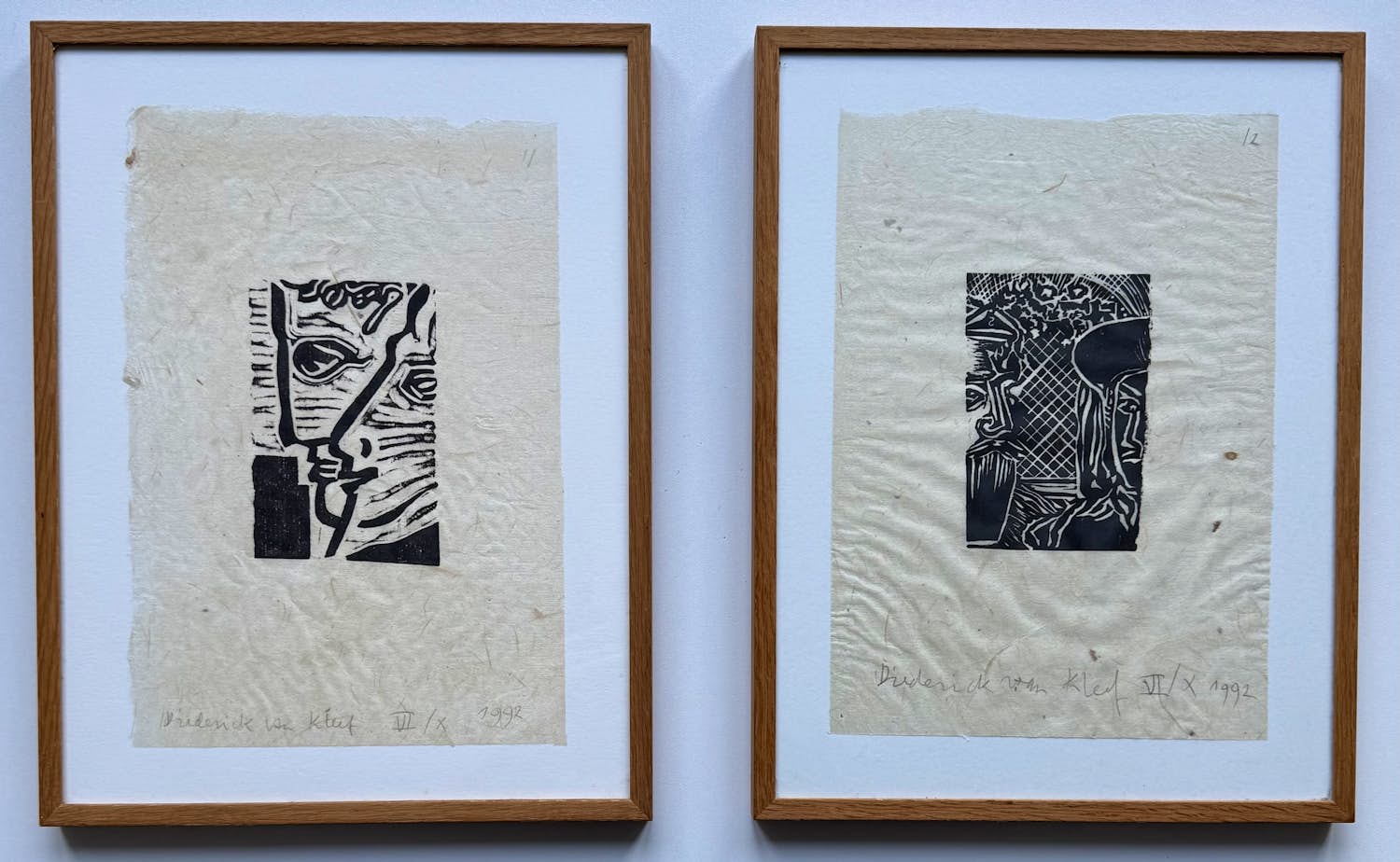 Diederick van Kleef - handgesigneerde linosnede | 'Zonder titel' | 1992 (TWEELUIK) kopen? Bied vanaf 20!