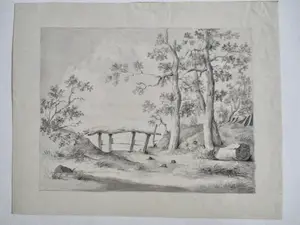 Niet of onleesbaar gesigneerd - 10 Tekeningen Landschap diverse kunstenaars kopen? Bied vanaf 1!