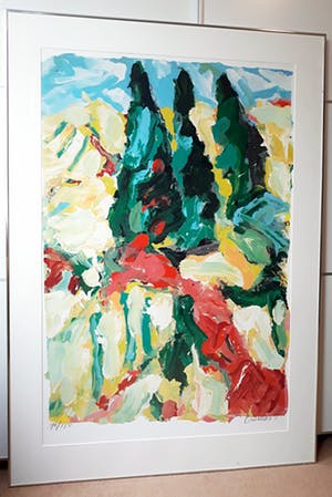 Jan Cremer - Strada rosso, zeefdruk (netjes ingelijst, zeer groot) kopen? Bied vanaf 275!