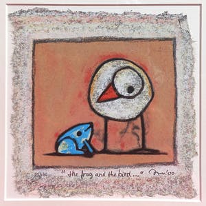 Hans Innemee - The frog and the bird, zeefdruk (mooi ingelijst) kopen? Bied vanaf 150!
