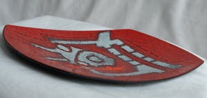 Richard Braun - Geëmailleerd schaaltje van staal – Hoogovens 50 jaar - 1968 kopen? Bied vanaf 10!